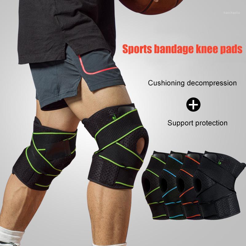 

Wholesale Knee Brace Support with Strap for Protection Pain Relief Knee Compression Sleeve Wrap for Running Sports ED8891, Black