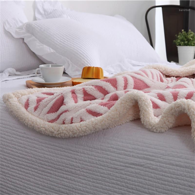 

Nordic Pink Fleece Blanket Super Soft High Quality Home Textile Aircraft Sofa For Office Nap Throw Blanket1