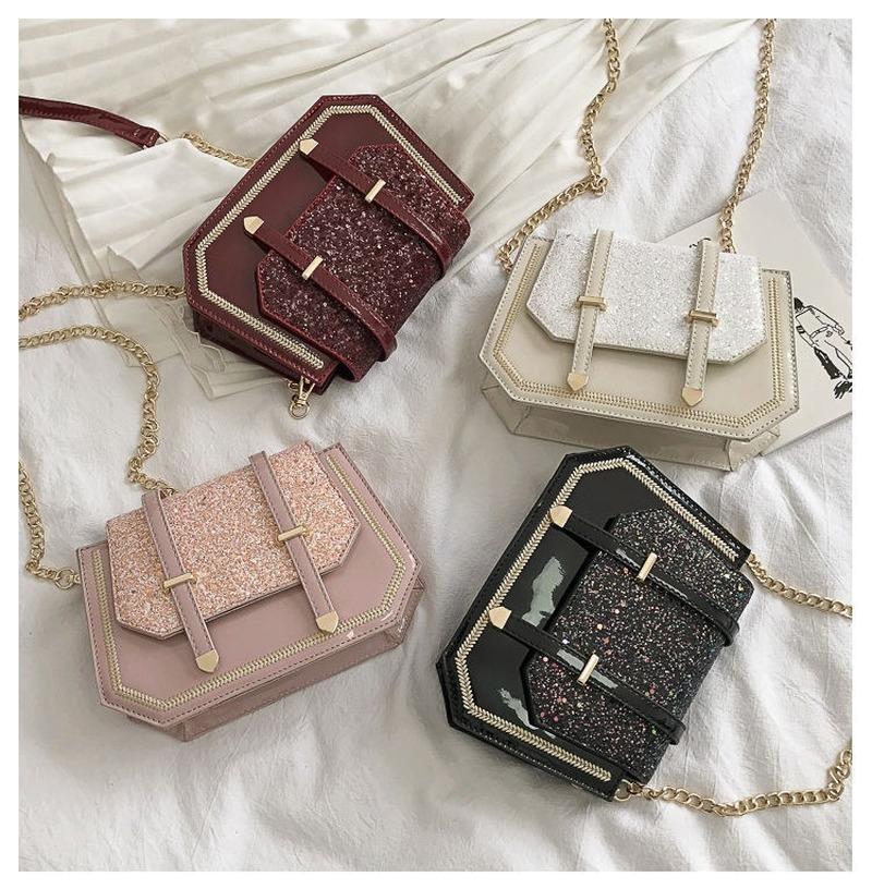 

Free shipping female bag trendy fashion model shiny diagonal bag wild girl chain shoulder wallet and handbag coin purse, Black