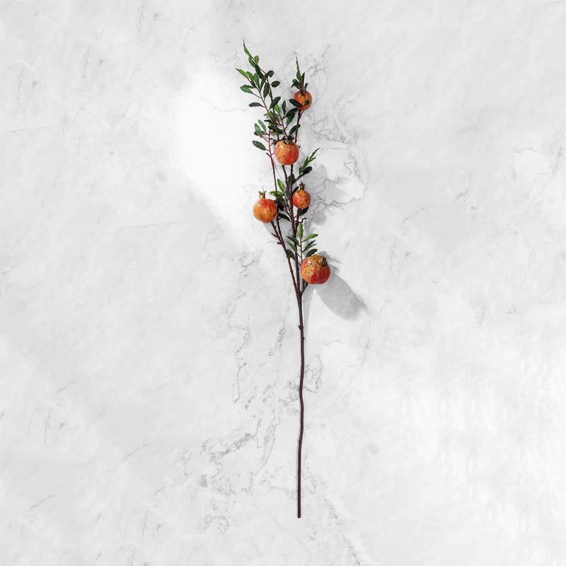 

Pc artificial pomegranate bouquet decoration silk flower bridal bouquet wedding family party decoration wedding supplies1, Red