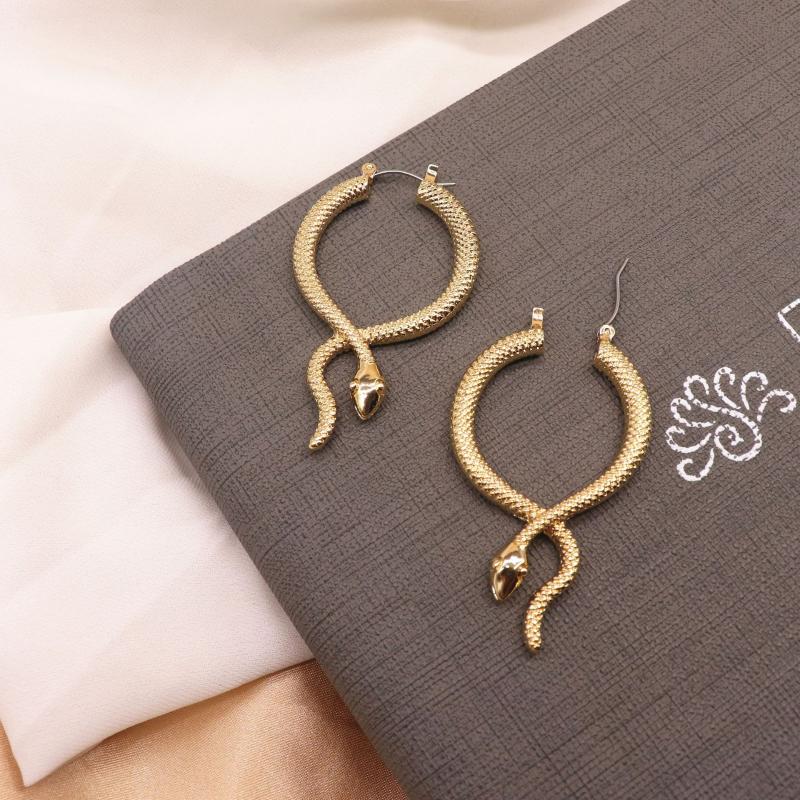 

Exaggeration Metal Vintage new fashion big Snake Stud Earrings For Women jewelry