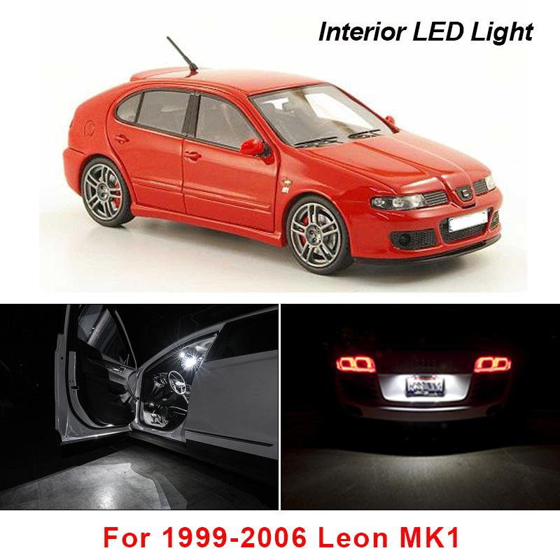 

13pcs Canbus LED Interior Reading Dome Map Lights Bulb Kit For Seat Accessories For 1999-2006 Leon 1 1M 1M1 Hatchback, As pic