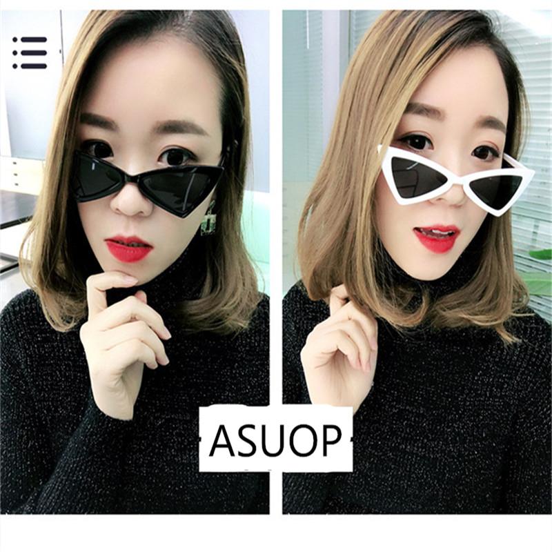 

2020 new retro cat eyes ladies sunglasses triangle fashion men's glasses classic brand design UV400 popular sunglasses