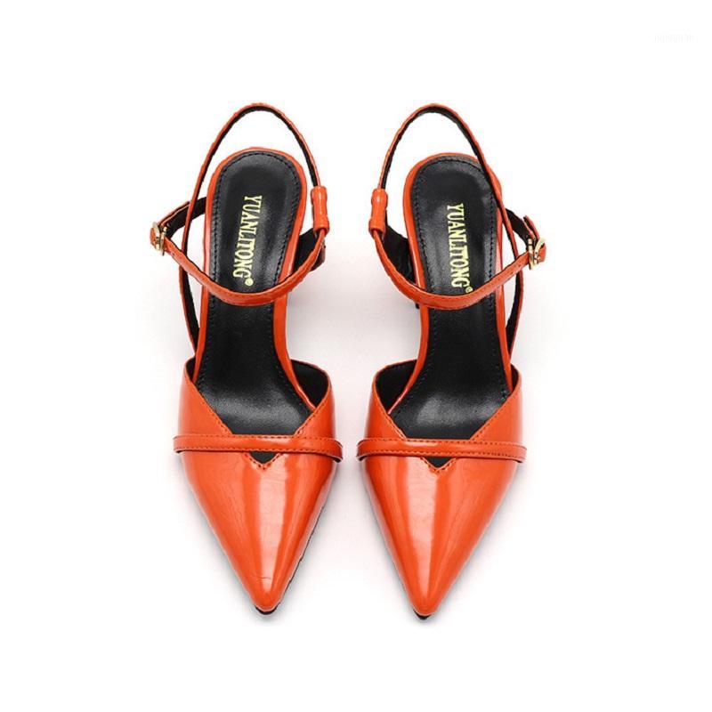

Summer New Stiletto Slingbacks Dress Shoes Coarse Sandals High-Heeled Office Shoes High Heels1, Black