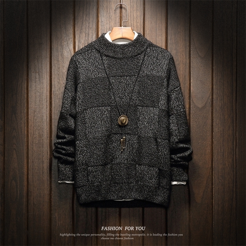 

Men'S Sweaters Spring Autumn Winter Clothes Pull OverSize M-4XL 5XL Korea Style Casual Standard Pullovers 201117, Asian size z5114 k