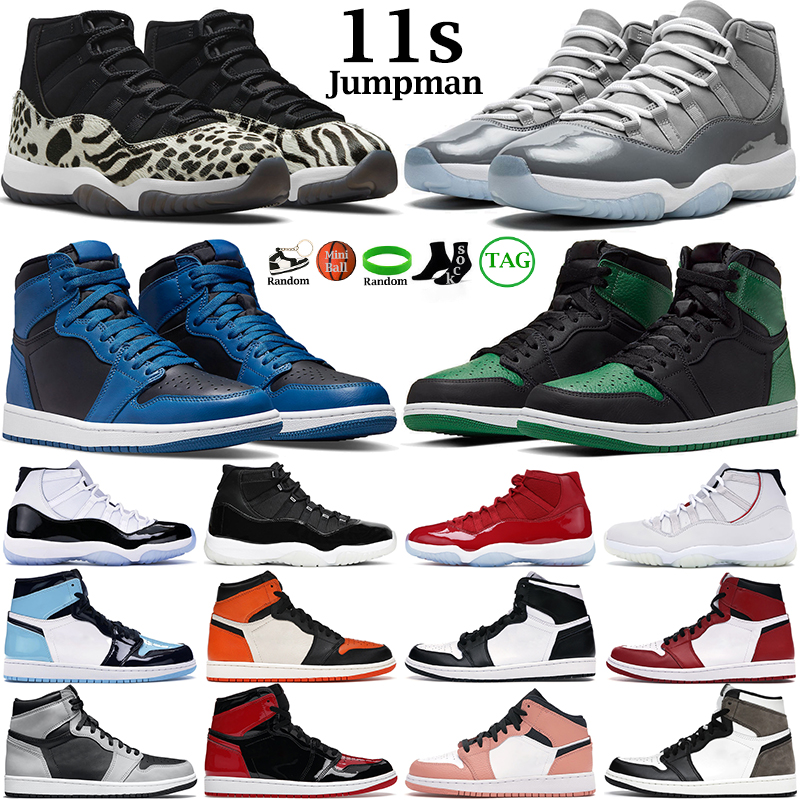 

men women basketball shoes 1s Dark Marina Blue Patent Bred Atmosphere Light Smoke Grey 11s Cool Grey Animal Instinct mens outdoor sports sneakers