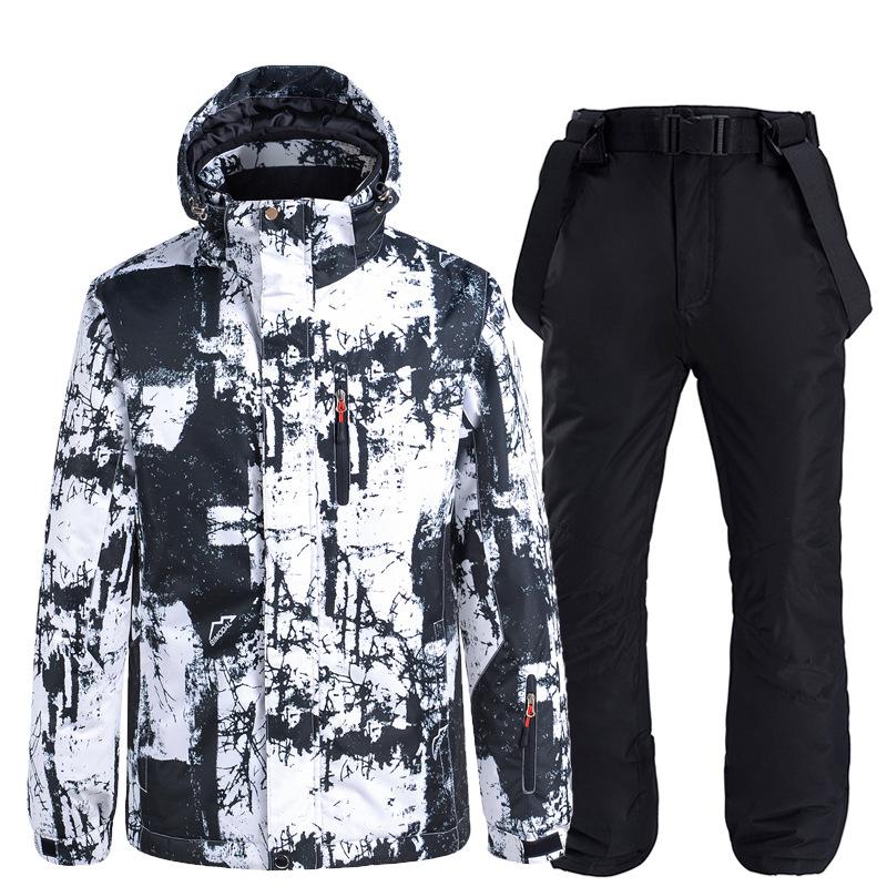 

New Hot Ski Suit Men Women Winter Outdoor Windproof Waterproof Thermal Snow Pants Sets Male Skiing And Snowboarding Ski Jacket, Yellow pants