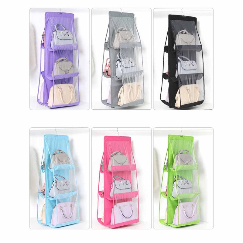 

random send Household Storage Bag Double-sided Six-layer Hanging Non-woven Dustproof Hanging Bags