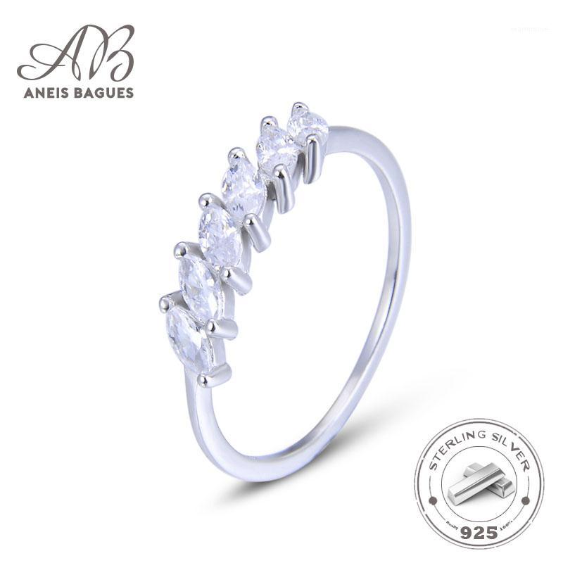 

2020 Newest Pure 925 Silver whitle pink purple Rings Elegant Cubic Zircon Rings Wedding Bands Engagement Fine Jewelry1
