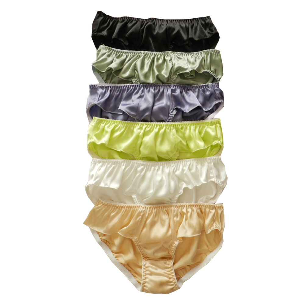 

6pcs Women's Silk Bikini Underwear Briefs Size, Multi