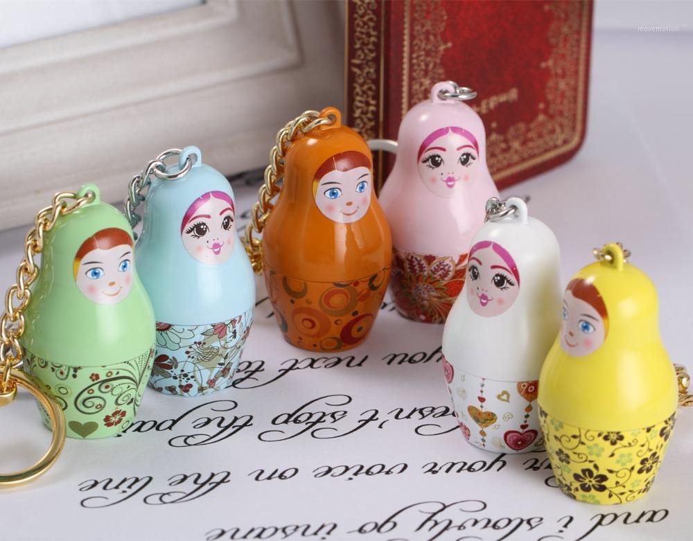 

[10pcs/lot] Wholesale Russian Souvenir Cute Matryoshka Doll Keychain Wedding Gifts for Guests Souvenirs Keyring Proposed gift1