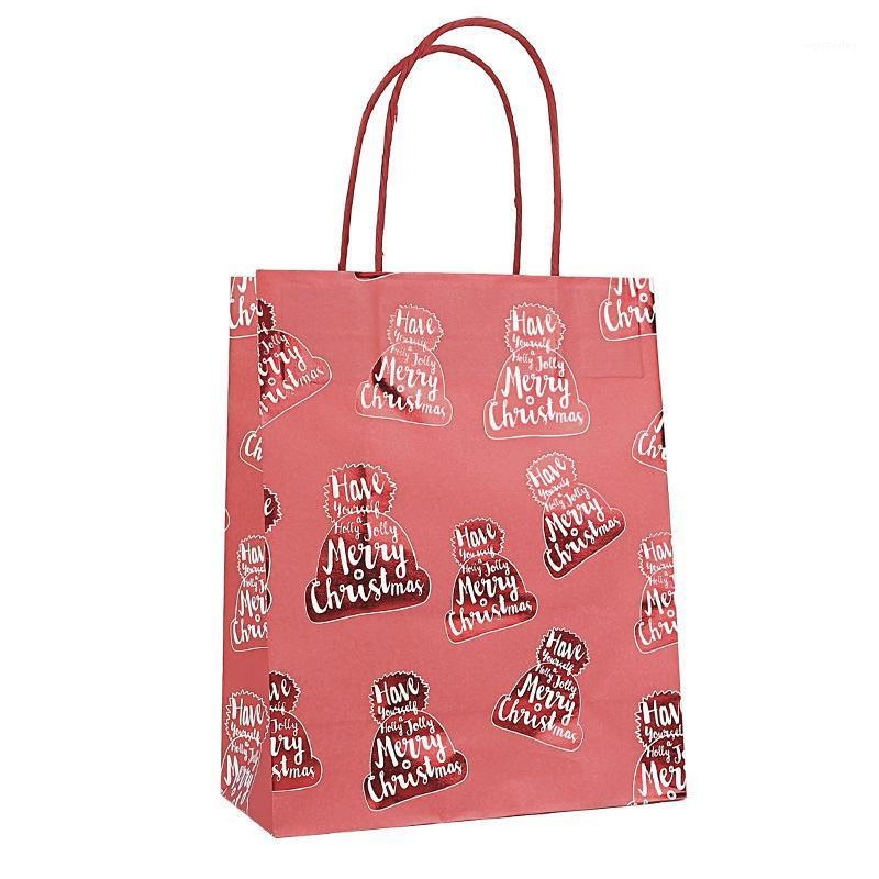 

12Pcs Christmas Gift Paper Bags Portable Biscuits Gift Goodies Holders Tote Bags Containers For Party Home Bakery Restaurant1