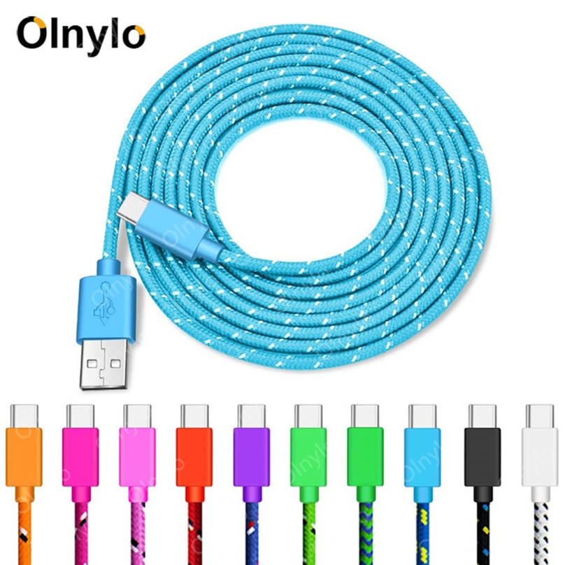 

Olnylo Braided Micro USB Cable Data Sync USB Charger Cable For Samsung S7 HTC LG Huawei Xiaomi Android 0.5/1m/2m/3m Phone Cables, Black