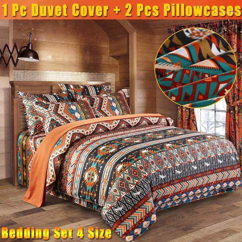 

3PCS/set Bohemian Ethnic Style Bedding Set  Full Queen King Duvet Cover Pillowcase bed sheet bedroom decor Home Textile1, Type b