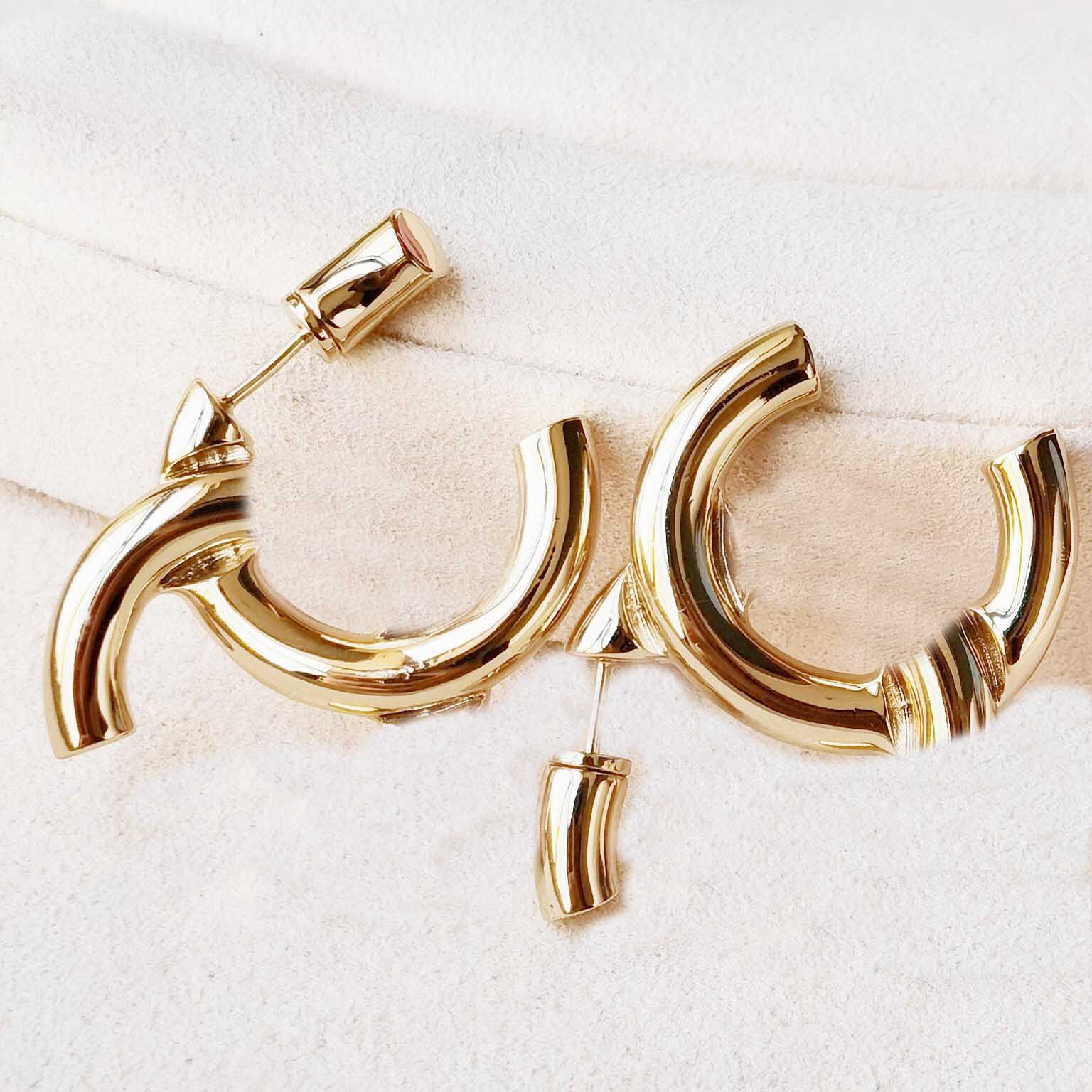 

2022 Top quality Charm dangle stud earring in 18k gold plated for women engagement jewelry gift have box stamp PS4492