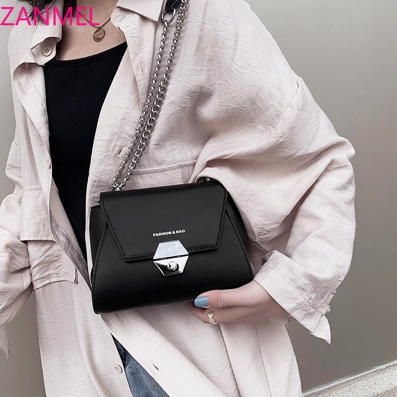 

Small Bag New 2021 Popular Quality Chain Women Messenger Bag Fashion Simple Wild Lady Shoulder Girl Cross Body Black Red