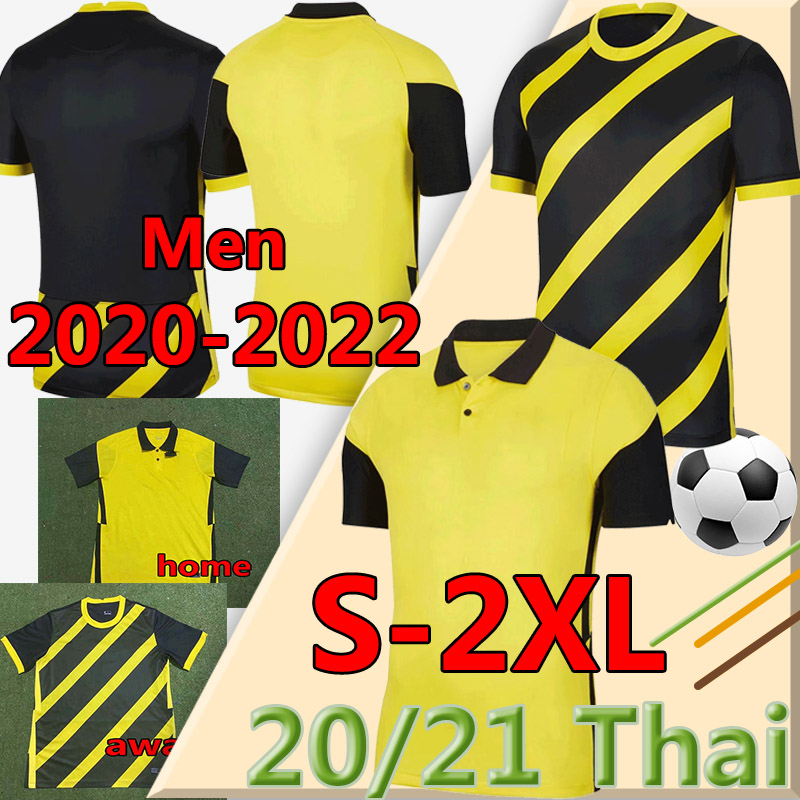 

2020 2022 Malaysia national team Soccer Jerseys 21/22 Malaysia Home Yellow Away Black Safawi Rasid Norshahrul Ldlan Talaha Men football shirt