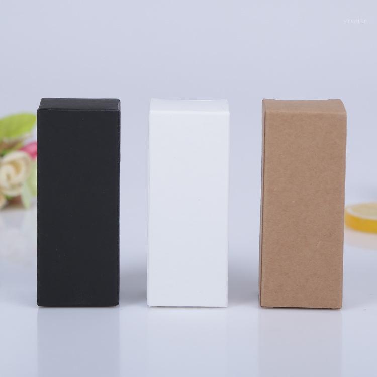 

100pcs 10ml/20ml/30ml/50ml/100ml Blank White Black Kraft Paper Box for Dropper Bottle Cosmetics Party Gift Boxes valve tubes1