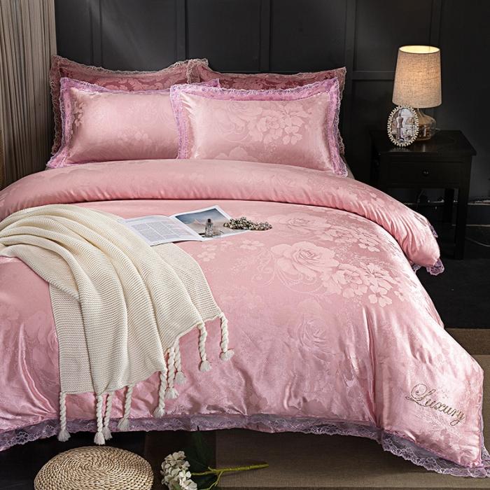 

PromotionLuxury jacuqared bedding set duvet cover set home decor newly, White