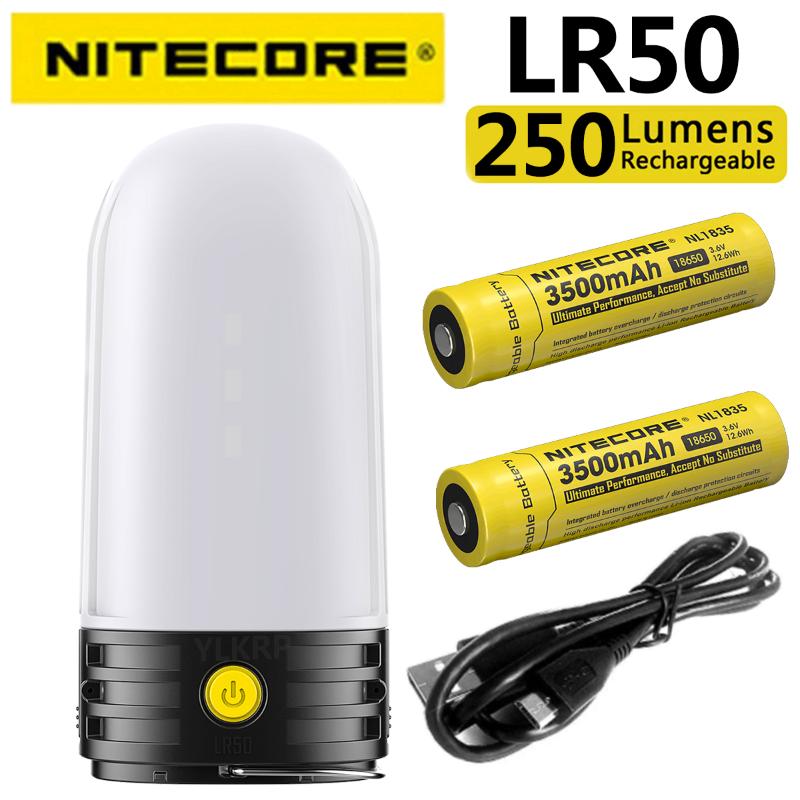 

Original NITECORE LR50 250 lumens outdoor power bank + camping lamp + 3 in 1 battery charger, can be charged via USB