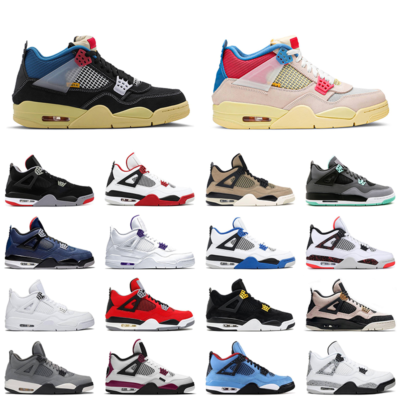 

4 guava ice mens basketball shoes 4s 2020 fire red black cat white cement cool grey men trainer sports sneakers, Cactus jack