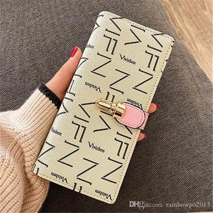 

Factory outlet women handbag small fresh printed student wallet folding leather fashion long wallets card womens leathers coin purse, Coffee(printing box packaging)