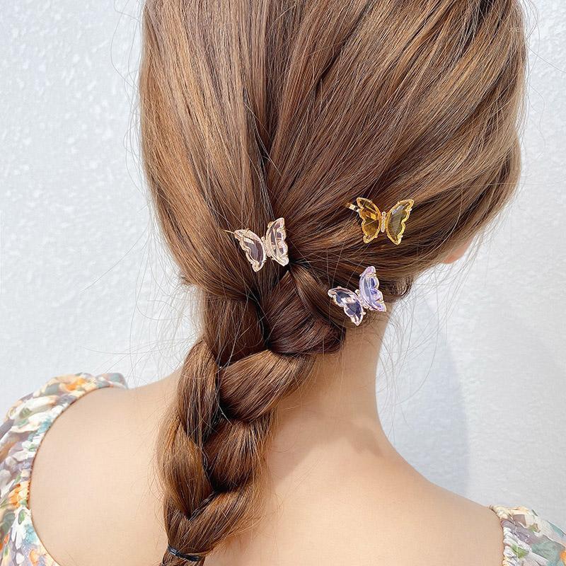 

Hair Clips & Barrettes ZHOUYANG Butterfly Hairpin For Girls Insect Jewelry Korean Women's Accessories Crystal Gifts Wholesale Jewellery KBF4, Golden;silver