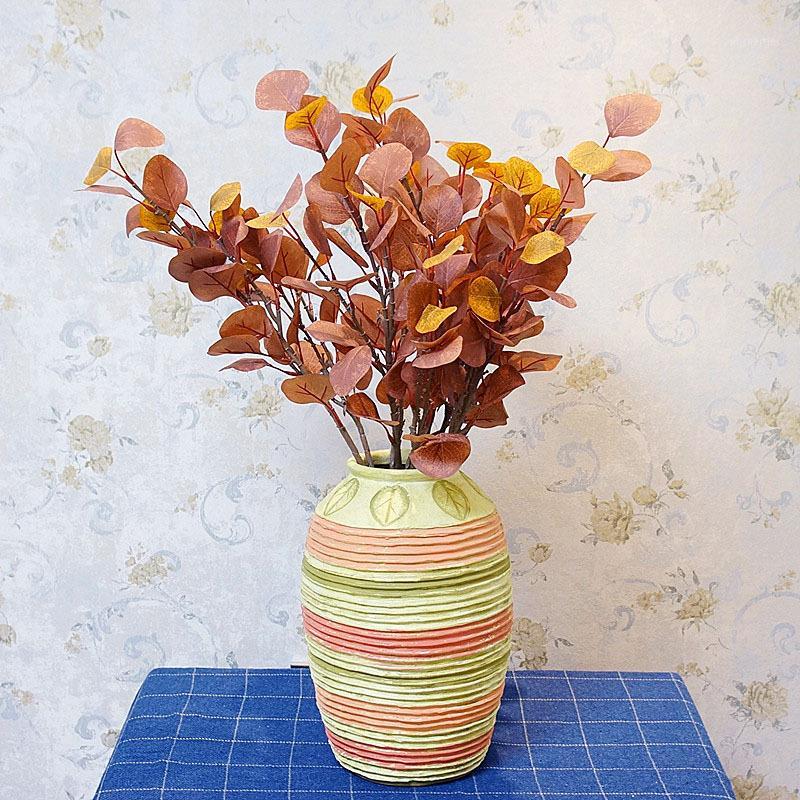 

1 bundle Eucalyptus money leaf artificial plants for decoration silk Leaves decorative flowers for scrapbooking wedding decor1