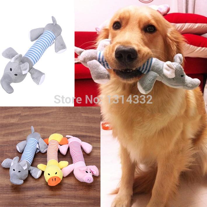 

Free shipping Dog Pet Puppy Plush Sound Dog Toys Pet Puppy Chew Squeaker Squeaky Plush Sound Duck Pig & Elephant Toys 3 Designs
