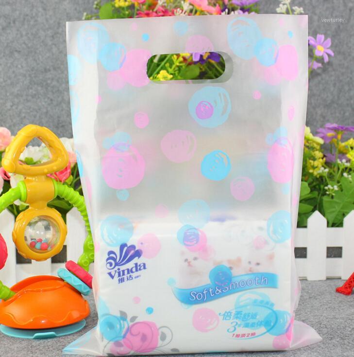 

45pcs/pack Colored Dots Plastic Gift Bags Plastic shopping bags Retail Groceries Party Favor Bag1