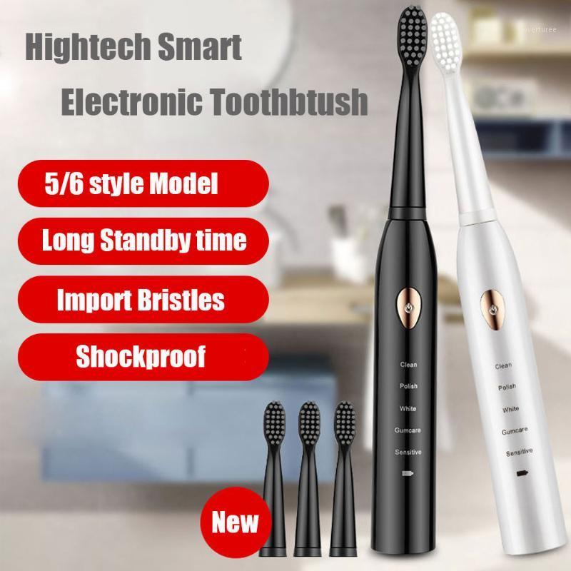 

Electric Toothbrush Rechargeable buy one get one free Sonic Toothbrush 5 6 Mode Travel with 4 Brush Head Gift1