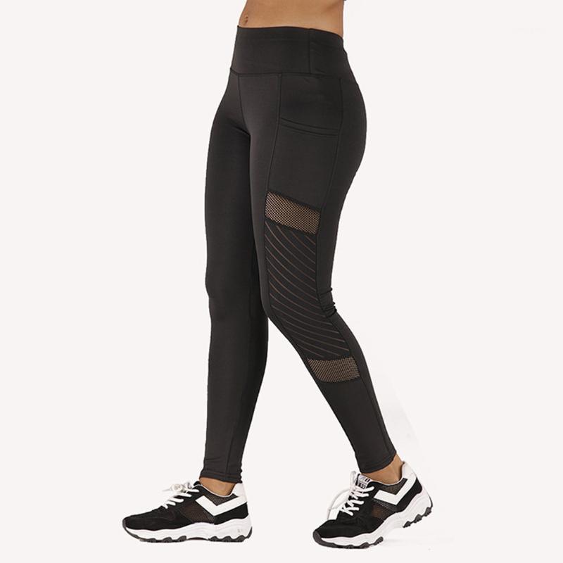 

2020 New Fashion Seamless yoga Pants Ladies Gauze Pocket Elastic Exercise Fitness Running Leggings Yoga Athletic Pants1, Blue