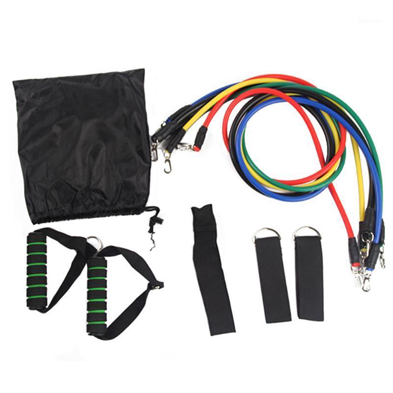 

11PCS Resistance Band Set Yoga Pilates Abs Exercise Fitness Tube Workout Bands Fitness Pull Rope Resistance Band Suit1
