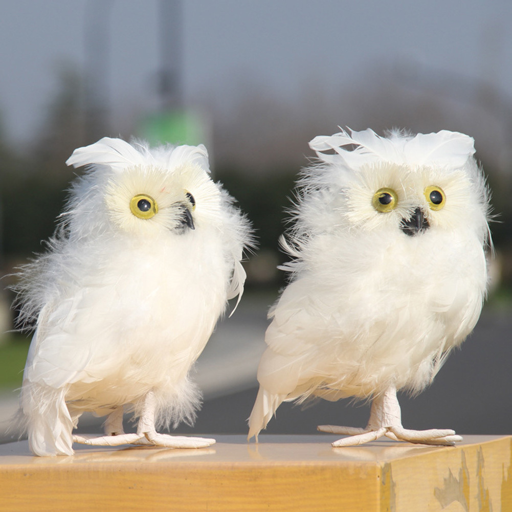 

2021 Christmas Artificial Night Ornament Furry Decorate Xmas Tree Yule Embellish Simulation Owl Party Decoration new