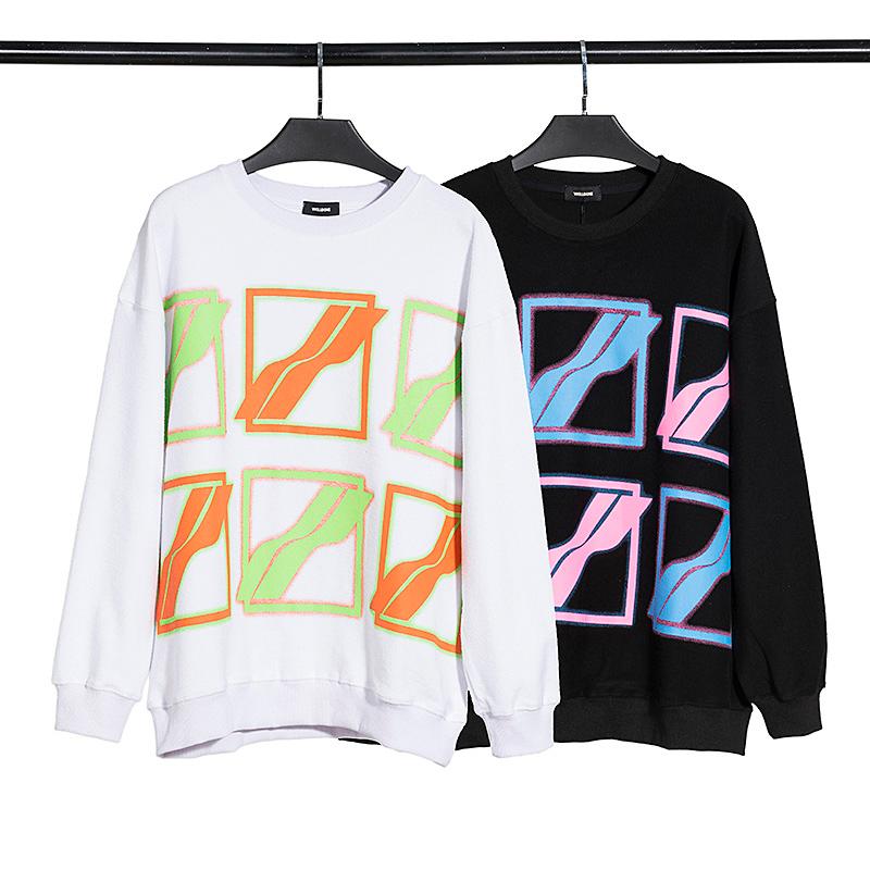 

Men's Hoodies & Sweatshirts High Quality Autumn Welldone Men Women 1:1 Outdoor Streetwear Cozy Breathable Full Square Logo WE11DONE Sweatpan, Black