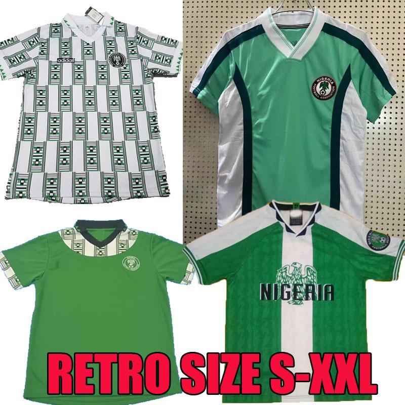 

1994 1996 1998 1999 Retro Nİgeria Soccer Jersey OKOCHA Starboy Soccer Shirt Okechukwu Dayo Ojo Osas Okoro Classic football uniforms, 94 away