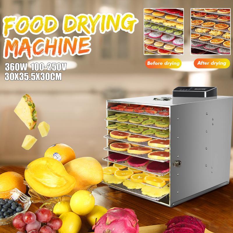

8 Layer Commercial Professional Fruit Dryer Stainless Steel Fruit Vegetable Pet Meat Air Dryer Electric Dehydrator1