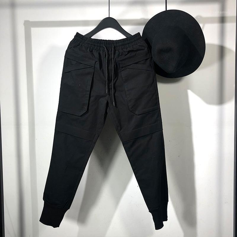 

Owen Seak Men Casual Pencil Pants High Street Wear Dark Ankle Length Pants Men Japanese Sweatpants Autumn Harem Black1, Black
