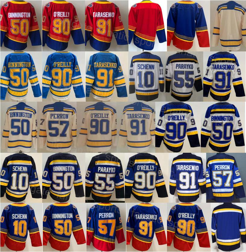

Reverse Retro Hockey 90 Ryan OReilly Jerseys O Reilly Winter Classic 55 Colton Parayko 10 Brayden Schenn 91 Vladimir Tarasenko 50 Binnington 57 David Perron LanDiao, Blue