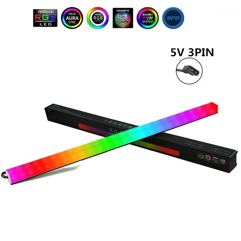 

Aluminum alloy RGB PC Case LED Strip 5V A-RGB double-side luminous RGB light bar 30cm Magnetic attracting color changing1