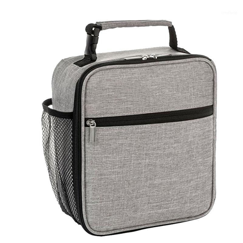 

Oxford Shoulder Thicker Cooler Bag Thermal Lunch Bag Tote Insulated Ice Pack Portable Picnic Beer Storage Container1, Gray