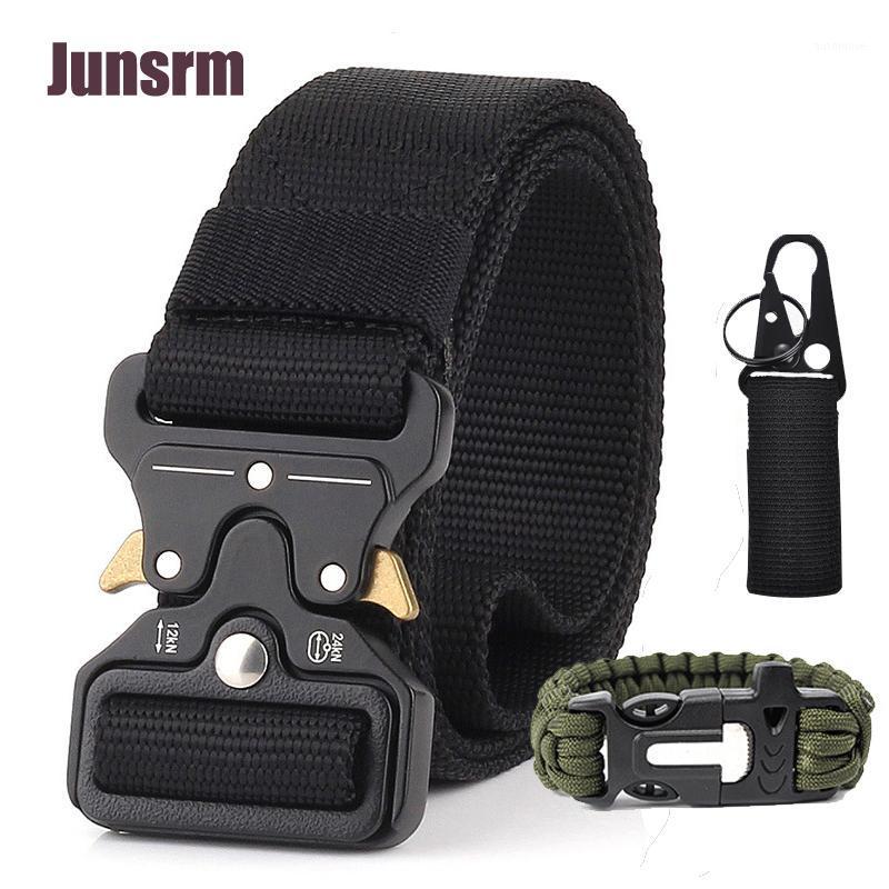 

New High-quality nylon tactical belt, wear-resistant, outdoor adventure belt, equipment easy to unlock1, Black