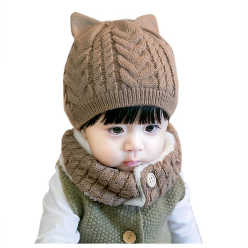 

Infant Baby Girls Boys Hat+Scraf Waterproof Winter Hand Warmer Glove Stroller Pushchair Cart Mitten Hand Muffs czapka zimowa, Pink