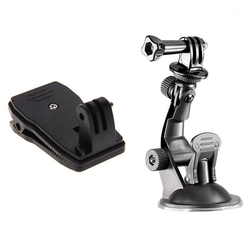 

360 Angle Rotary Backpack Rucksack Hat Clip Clamp Mount with Sports Suction Mount Tripod + Installation Screw Black1