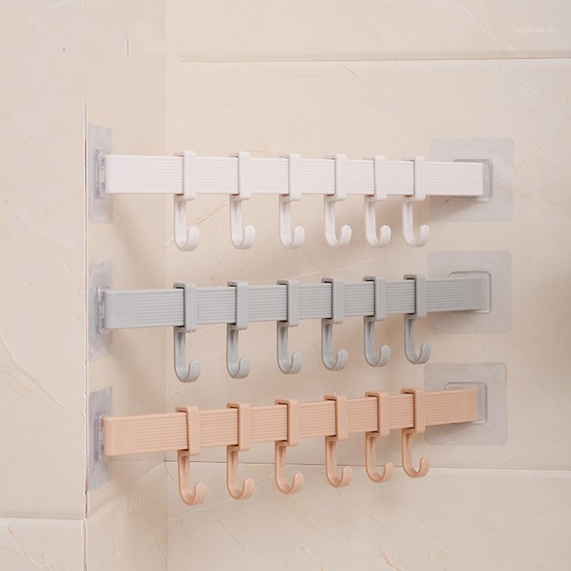 

Mounted Wall Hook Hanging Rack Kitchen Hooks Towel Hanger Plastic Bathroom Seamless Adhesive Hook Bedroom Balcony1