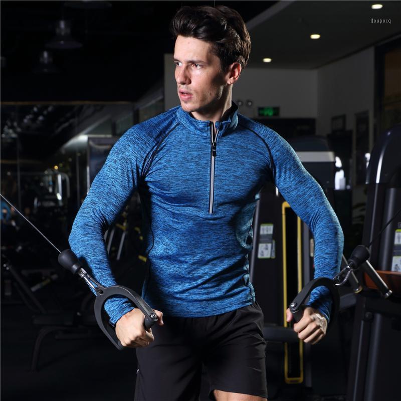 

Winter Thermal Mens Running Jackets Fitness Sports Coat Gym Fitness Tight Top Outdoor Sports Soccer Gym Jogging Jogger Jackets1, Blue