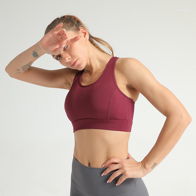 

Women Breathable Sports Bra Absorb Sweat Shockproof Padded Sports Bra Athletic Gym Running Fitness Yoga Tops Sportswear1, Ns-w025 gray