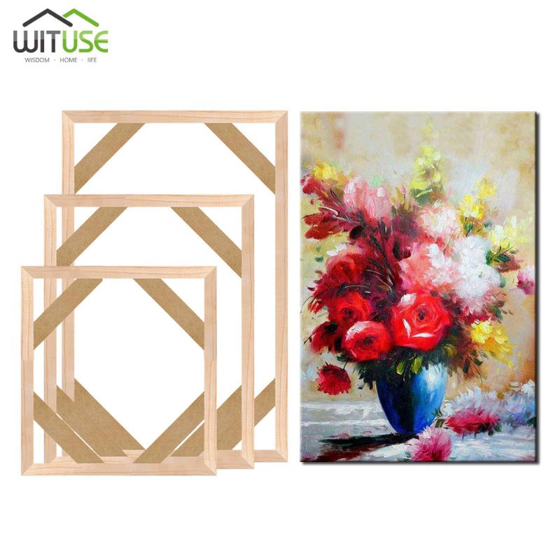 

Natural Wood Frame Poster Professional Bar Picture Gallery Wall DIY Wall Photo Canvas Frame For Oil Painting Factory Painting