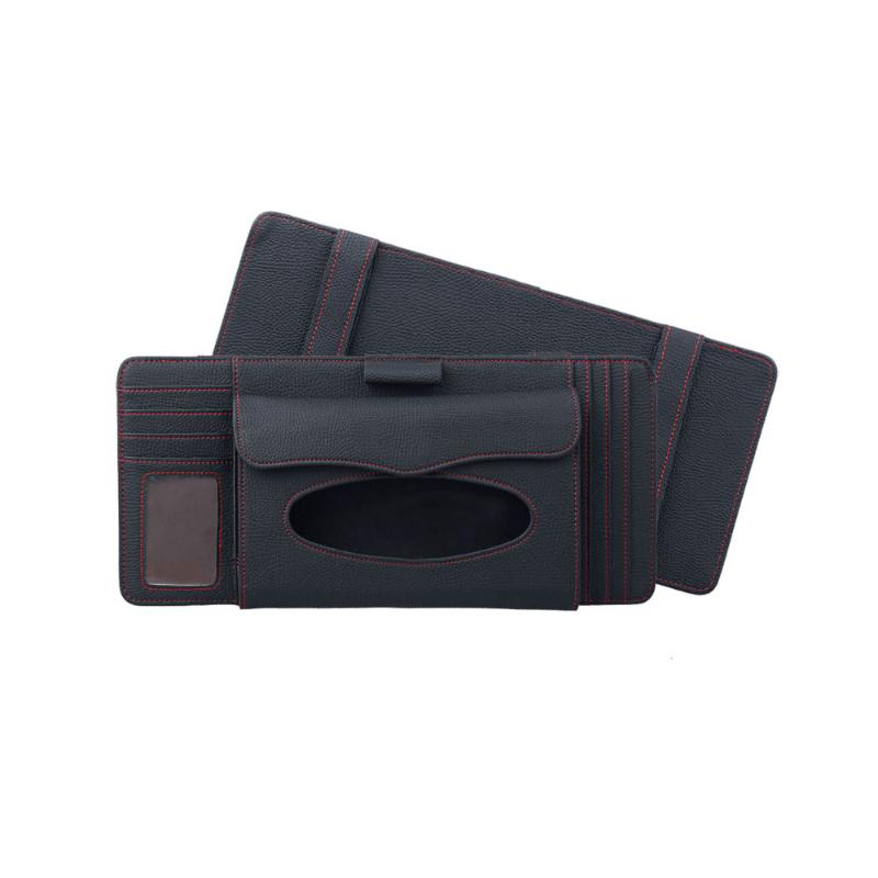 

3 In 1 Sun Visor Car Organizer CD Bag Car Storage Tissue Box Truck DVD Disk Card Case Organizer Bag Paper Napkin Holder