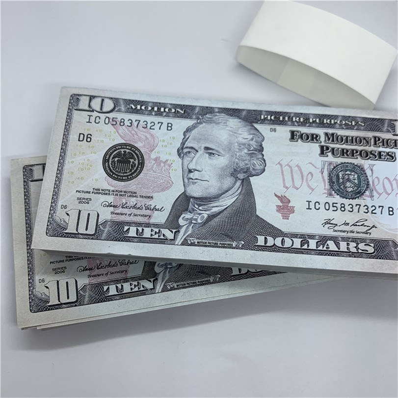 

Children Toy Fake U.S.currency Copy Banknotes Dollar Shooting 10 Money Props Bar T21 Bank Performance Forged Pocet Hnssb